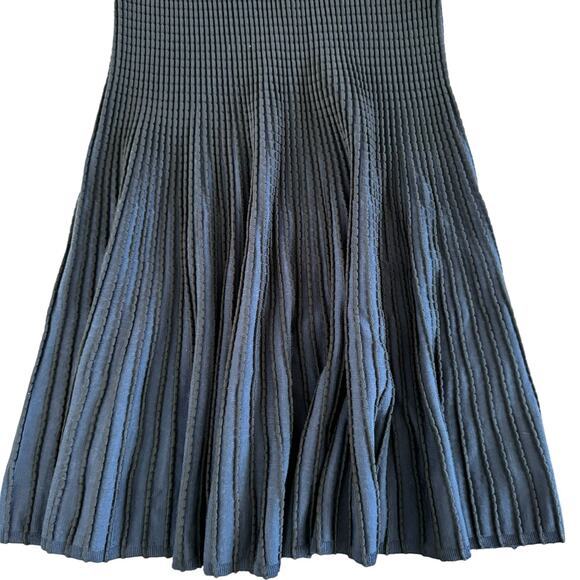 NWOT Steffen Schraut Black & Navy The Heritage Pleated Sweater Dress - Size 10 - Picture 7 of 13